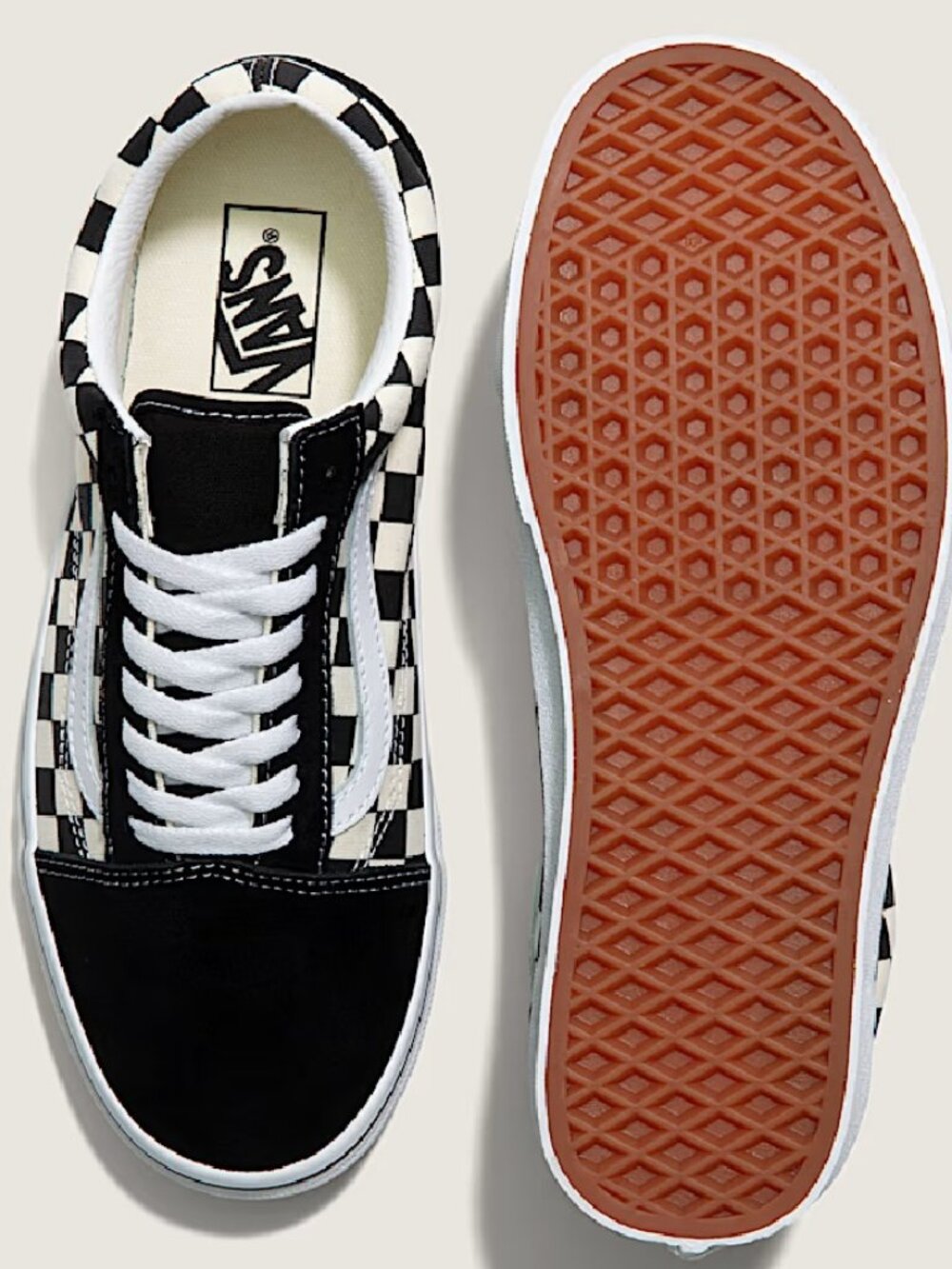 Vans Old Skool Checkerboard Sneakers Black White Classic Skate Shoes